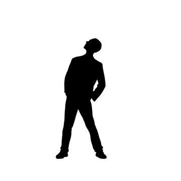 silhouette of a men person