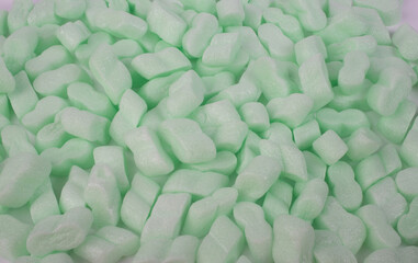 Fototapeta na wymiar Closeup of plastic protective foam background and texture.