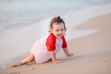 evening on the beach with my son 