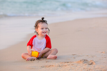 evening on the beach with my son 