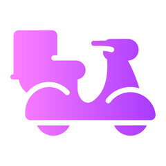 delivery bike gradient icon