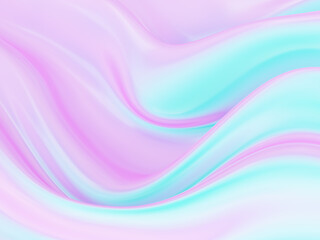 Obraz premium Vibrant blue and pink silk glossy texture