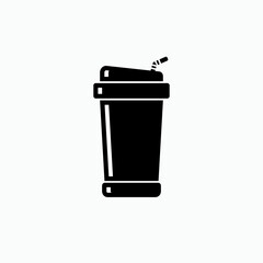 Disposable Drink Icon. Beverage Symbol - Vector
