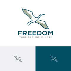Freedom Flying Stork Bird Wings Sky Logo