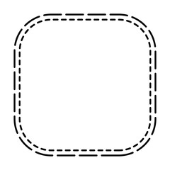 geometric dashed frame
