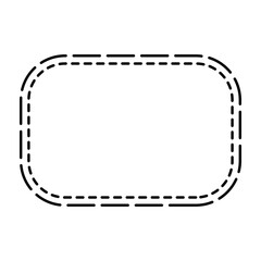 geometric dashed frame
