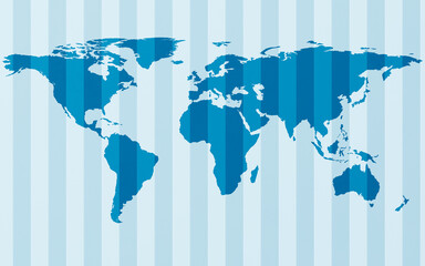 World Map with Time Zones © MR