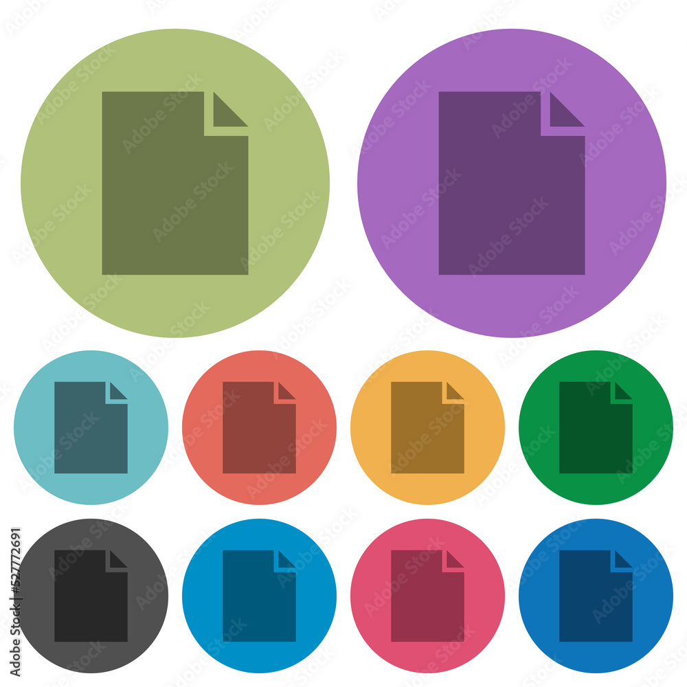 Poster empty document sheet solid color darker flat icons