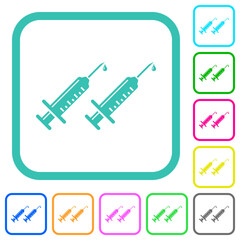 Second vaccine dose vivid colored flat icons