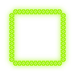 neon pixel square frame

