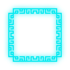 neon pixel square frame
