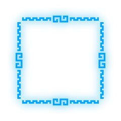 neon pixel square frame
