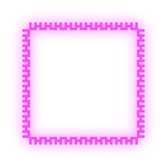 neon pixel square frame
