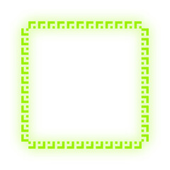 neon pixel square frame
