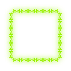 neon pixel square frame
