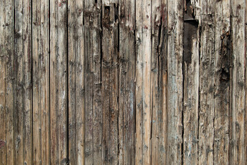 old wall of planks covered with paint, wood texture, vintage