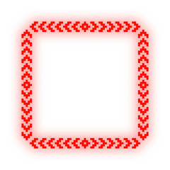neon pixel square frame
