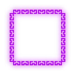 neon pixel square frame
