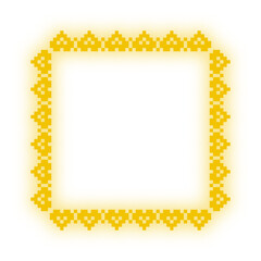 neon pixel square frame
