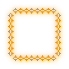 neon pixel square frame
