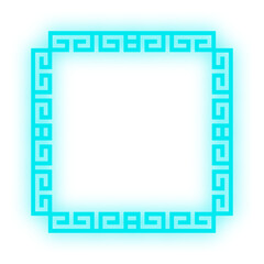 neon pixel square frame
