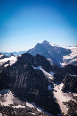 Idyllic panorama view of Glacier. Location place Swiss alps, canton Bern. Scenic image of most popular tourist attraction. Discover the beauty of earth.