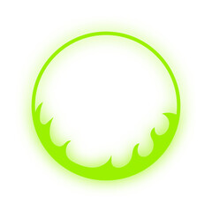 neon art circle frame
