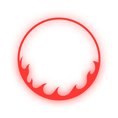 neon art circle frame
