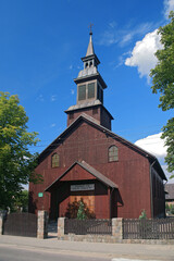 Church Our Lady of the Rosary, Karsin, Pomeranian Voivodeship, Poland.