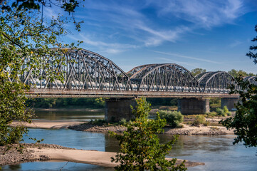 Fototapeta premium Railway bridge Ernest Malinowski in Torun, Kuyavian-Pomeranian Voivodeship, Poland