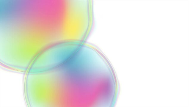 Holographic liquid geometric round shapes abstract background. Seamless looping motion design. Video animation Ultra HD 4K 3840x2160