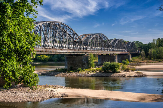 Railway bridge Ernest Malinowski in Torun, Kuyavian-Pomeranian Voivodeship, Poland