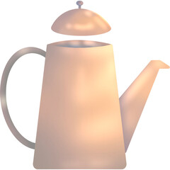 Kitchen kettle hand drawn design illustration