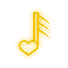 neon music note

