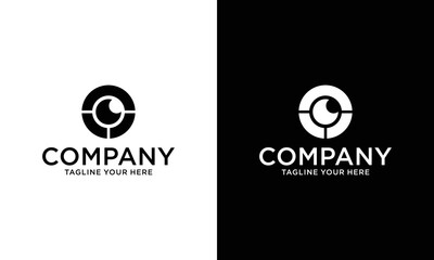 Human character logo sign Health care logo sign on a black and white background.