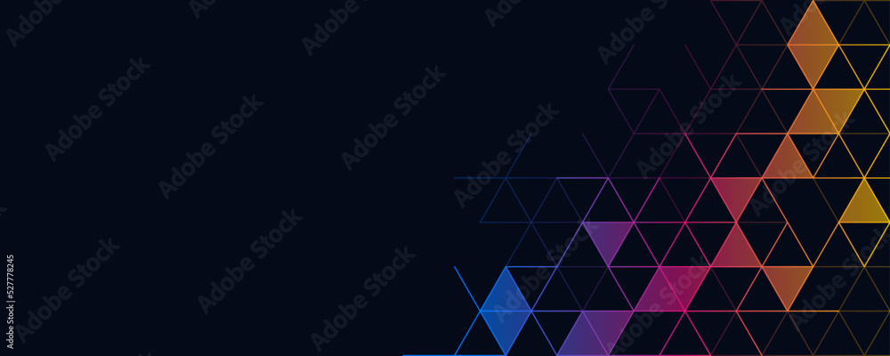 Leinwandbilder Abstract geometric background with triangle shape pattern