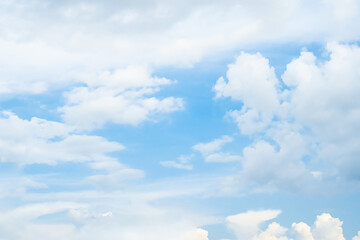Naklejka na ściany i meble blue sky with big clouds