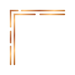 bronze art line corner edge
