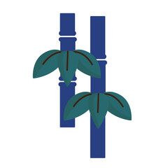 Vector illustration of bamboo and bamboo grass.