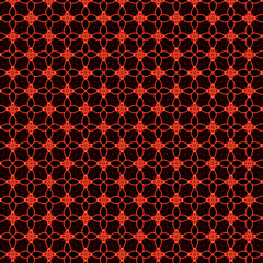 Geometric Flower Shaped Black Red Texture Illustration Graphics Wallpaper Banner Textile Tiles Interior Design Wrapping Paper Print Pattern