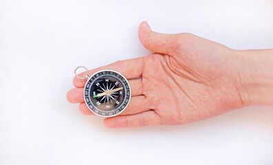 compass in hand