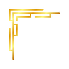 gold art line corner edge
