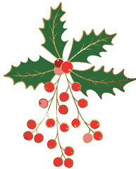 Christmas berry. Png on transparent background