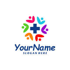 People Health Logo Design Template. Health Child logo concept vector. Creative Icon Symbol