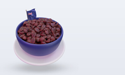 3d coffee day Australia flag rendering left view