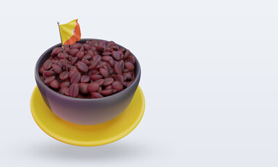 3d coffee day Bhutan flag rendering left view