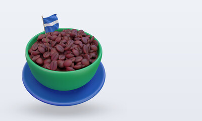 3d coffee day El Salvador flag rendering left view
