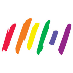 rainbow doodle slant line

