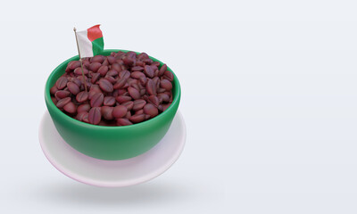 3d coffee day Madagascar flag rendering left view