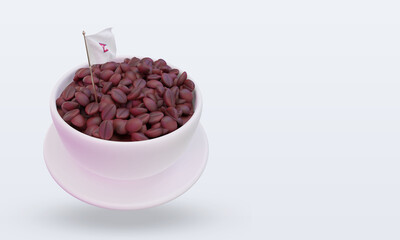 3d coffee day Nepal flag rendering left view